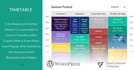 Cronograma responsivo para WordPress