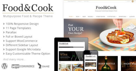 Food & Cook – Tema WP de receitas multiuso