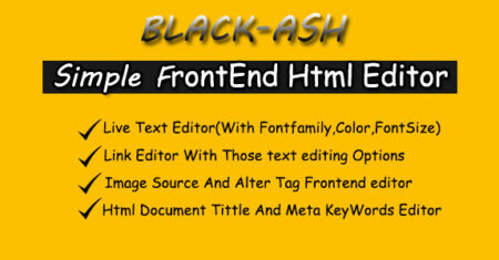 BLACK-ASH – Editor HTML front-end JavaScript