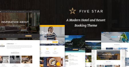 FiveStar – Tema de reserva de hotel