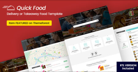 QuickFood – Modelo de comida para entrega ou takeaway