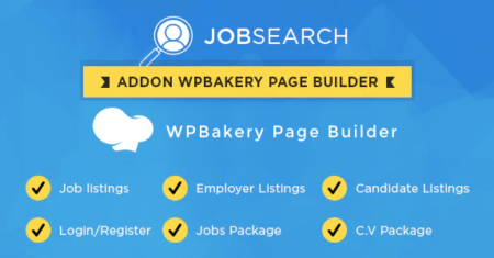 Complemento de códigos de acesso do plug-in Wp JobSearch para o plug-in Wp Bakery Page Builder