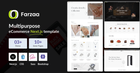 Modelo Multiuso de comércio eletrônico React Next JS – Farzaa