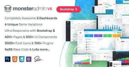 Monster – modelo de administração Bootstrap 5 mais completo