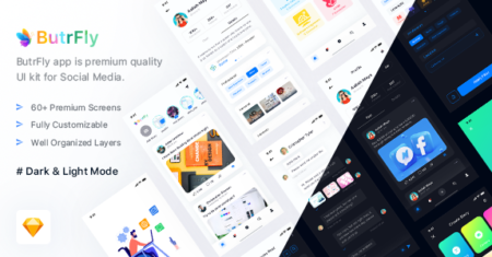 ButrFly – Kit de interface social para Sketch