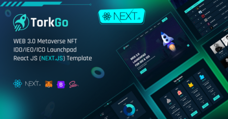 TorkGo – Plataforma de lançamento Metaverse Web3.0 IDO/INO React js, modelo Next.js