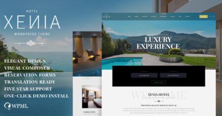 Hotel Xenia – Tema WordPress de resort e reservas