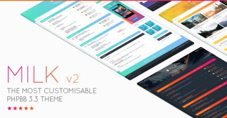 Milk – Tema phpBB 3.3 responsivo multifuncional