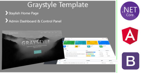 GraystyleST – Angular 10 e superior / .Net Core / Modelo de inicialização, painel de administração e página inicial elegante