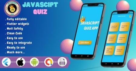 Questionário Javascript – modelo de aplicativo para aplicativo Flutter Android e iOS