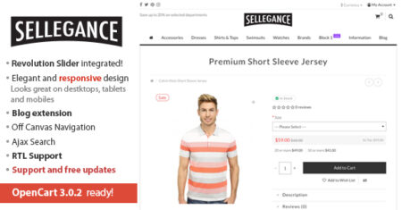 Sellegance – Tema OpenCart responsivo e limpo