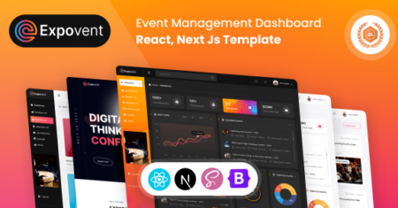 Expovent – Painel de gerenciamento de eventos React, modelo NextJs