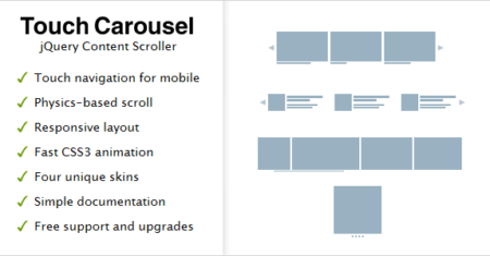 TouchCarousel – scroller e controle deslizante de conteúdo jQuery