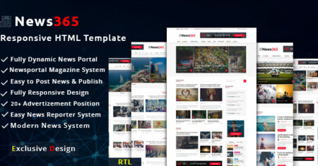 News365 – Jornal multiuso e modelo HTML de blog