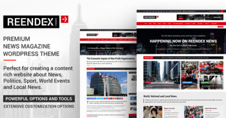 Reendex – Tema WordPress para revista de notícias de transmissão
