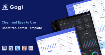 Gogi – Bootstrap 4 Admin e modelo de painel