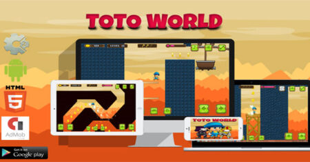 Toto World – Jogo Javascript HTML5 (Construct2 | Construct 3, ambas as versões incluídas)